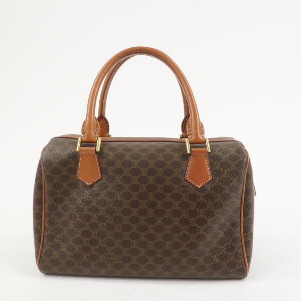 Celine Macadam Boston Hand Bag - Brown, PVC Leather