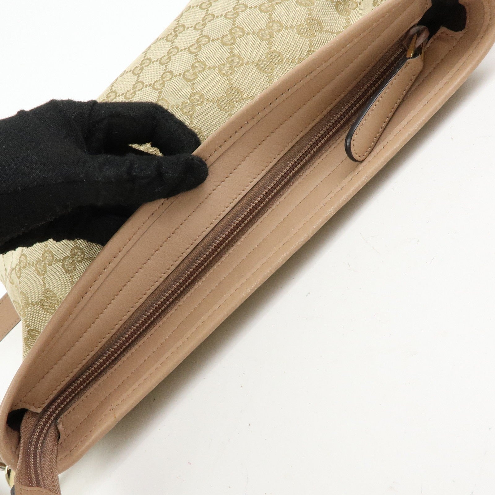 Gucci Shoulder Crossbody Bag - Beige Pink, GG Canvas Leather