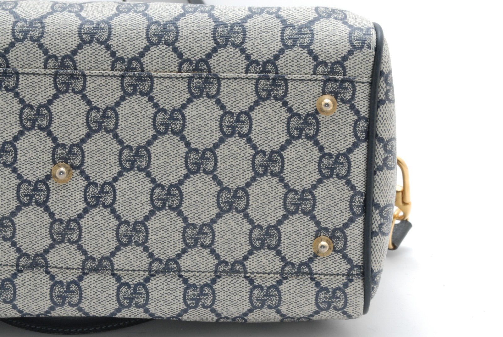 Gucci GG Supreme Boston Bag - Navy, PVC Leather