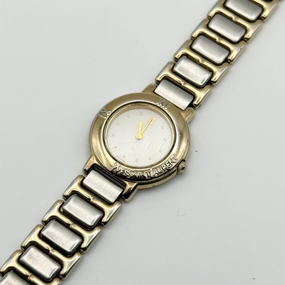 Saint Laurent Quartz Wristwatch - White, Gold