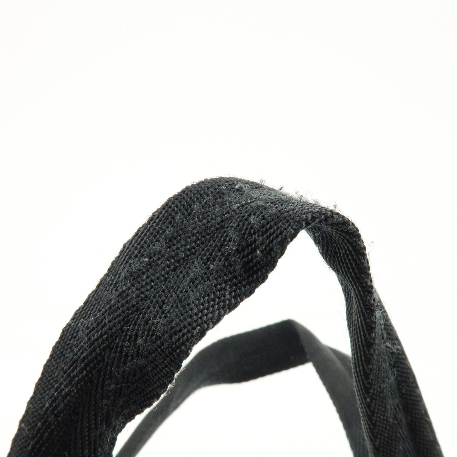 Prada Triangle Logo Hand Bag - Black, Nylon and Leather