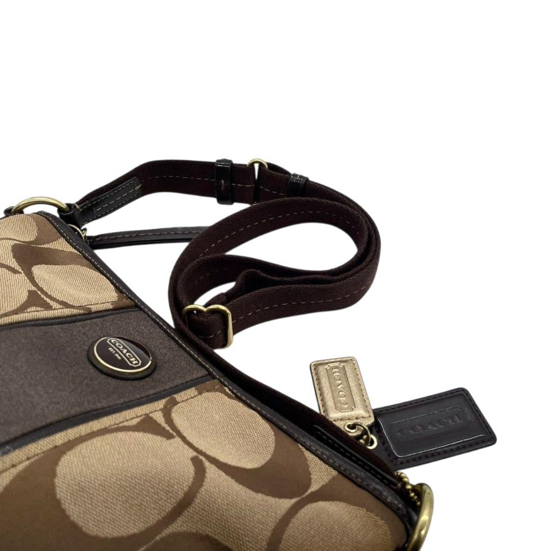 Coach Shoulder Bag - Brown, Canvas