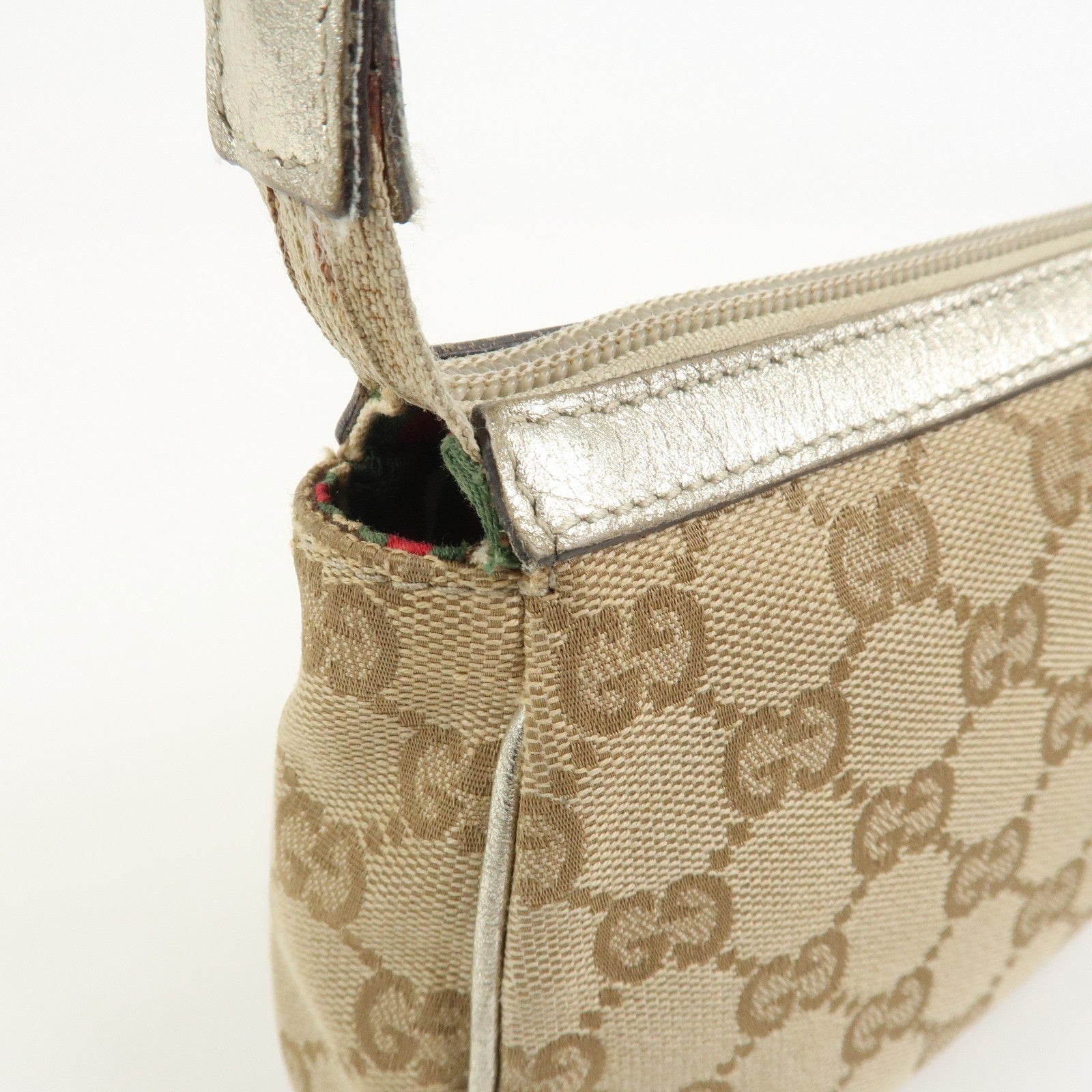 Gucci Abbey Hand Bag - Beige Gold, GG Canvas Leather