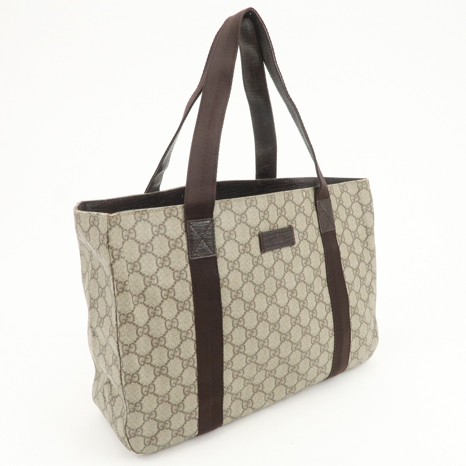 Gucci Tote Bag - Brown, GG Supreme Canvas Leather
