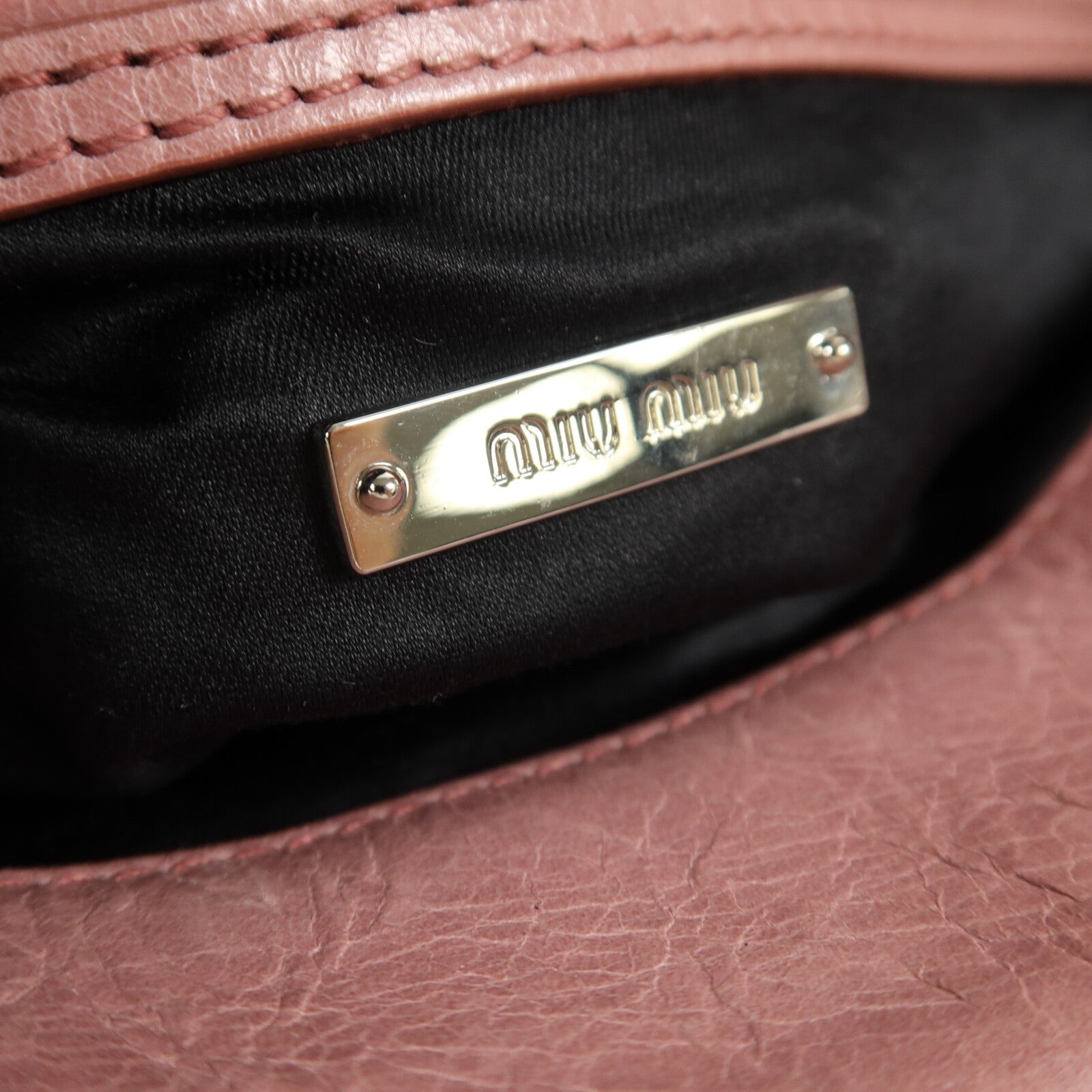 Miu Miu SHW Shoulder Bag - Pink, Calfskin Leather