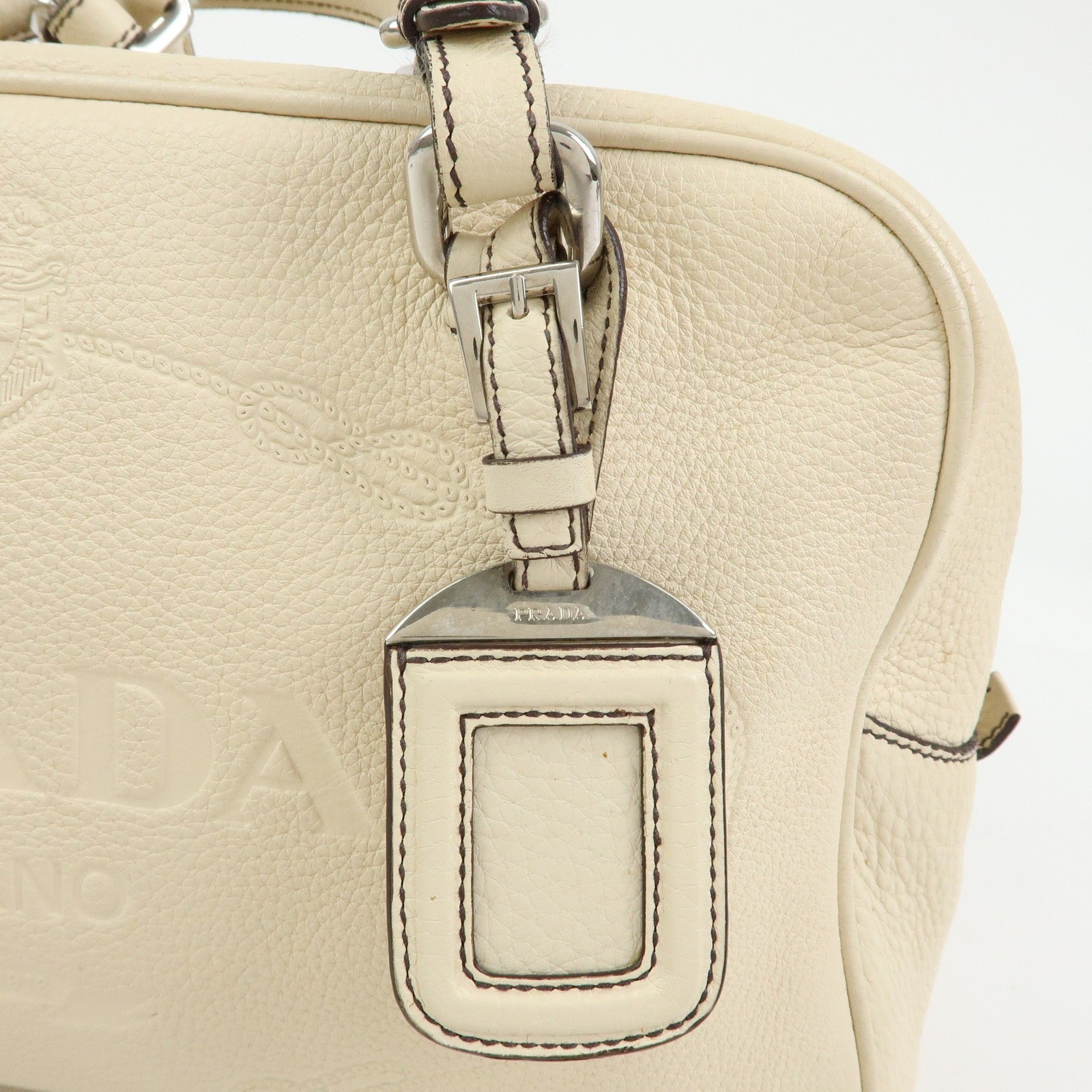 Prada Boston Bag - Ivory, Vitello Daino Leather