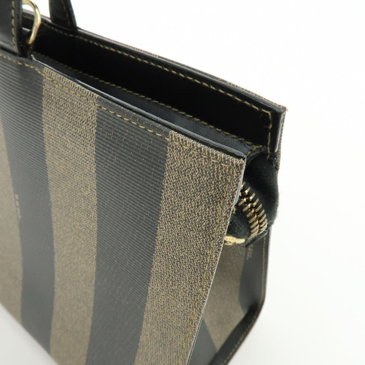 Fendi Tote Hand Bag - Black, Brown, PVC, Leather