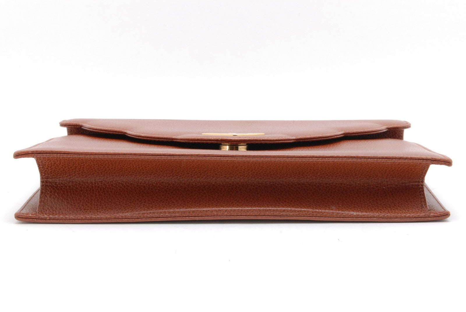 Saint Laurent Yves Saint Laurent Envelope Clutch Bag - Brown, Leather