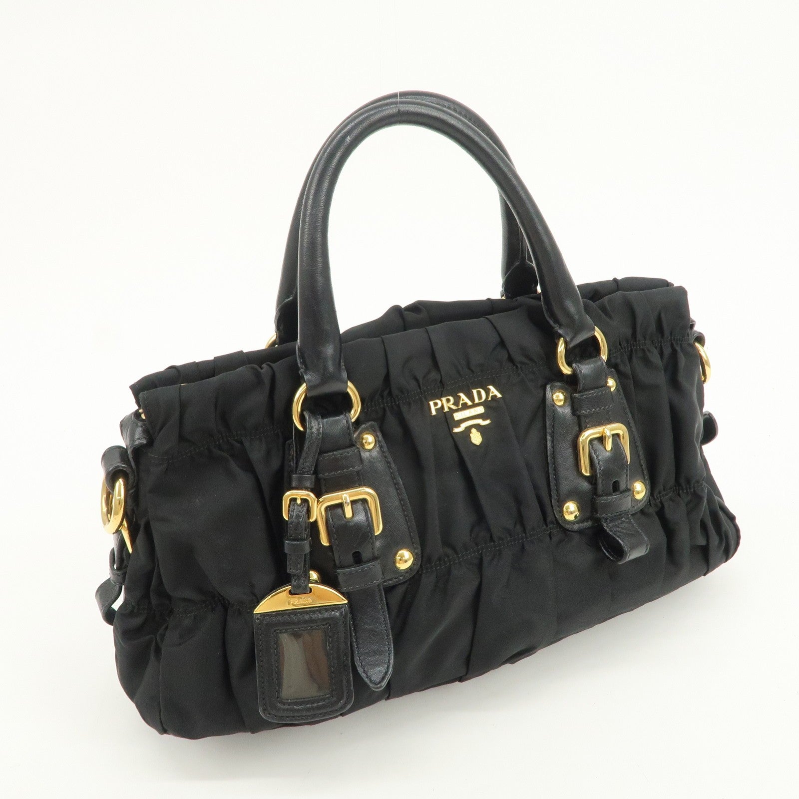 Prada Hand& Shoulder Bag - Black, Nylon Leather