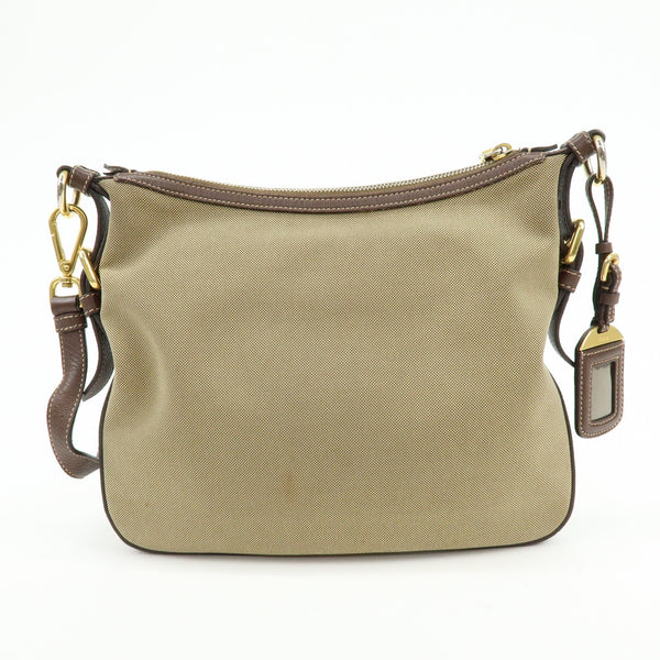 Prada Logo Jacguard Shoulder Bag - Brown, Leather