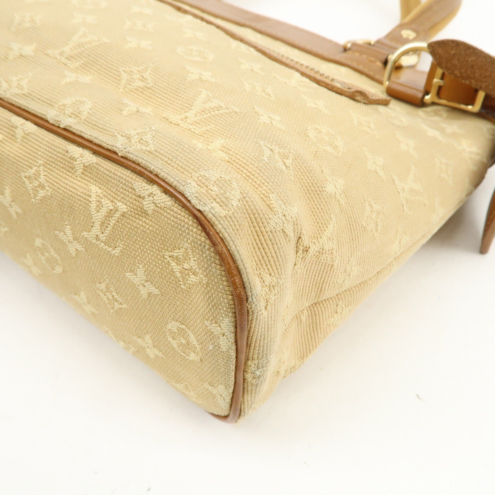 Louis Vuitton Monogram Mini Lucille PM Hand Bag - Beige, Monogram Mini Canvas