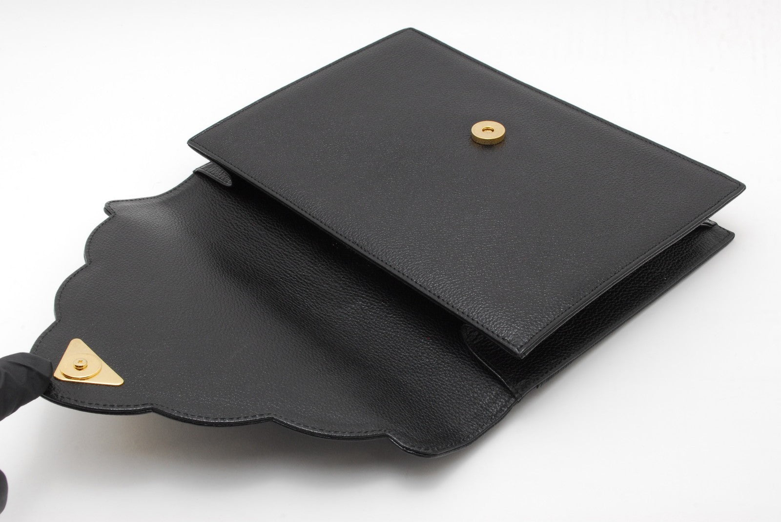 Saint Laurent Yves Vintage Clutch - Black, Leather 