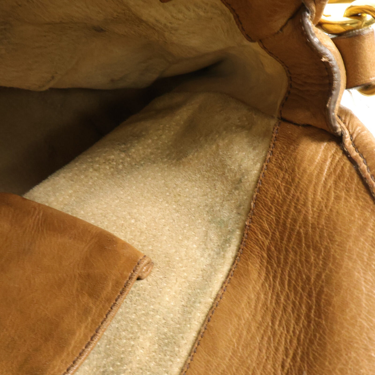 Prada Cervo Shine Bauletto Shoulder Bag - Brown, Deerskin Leather