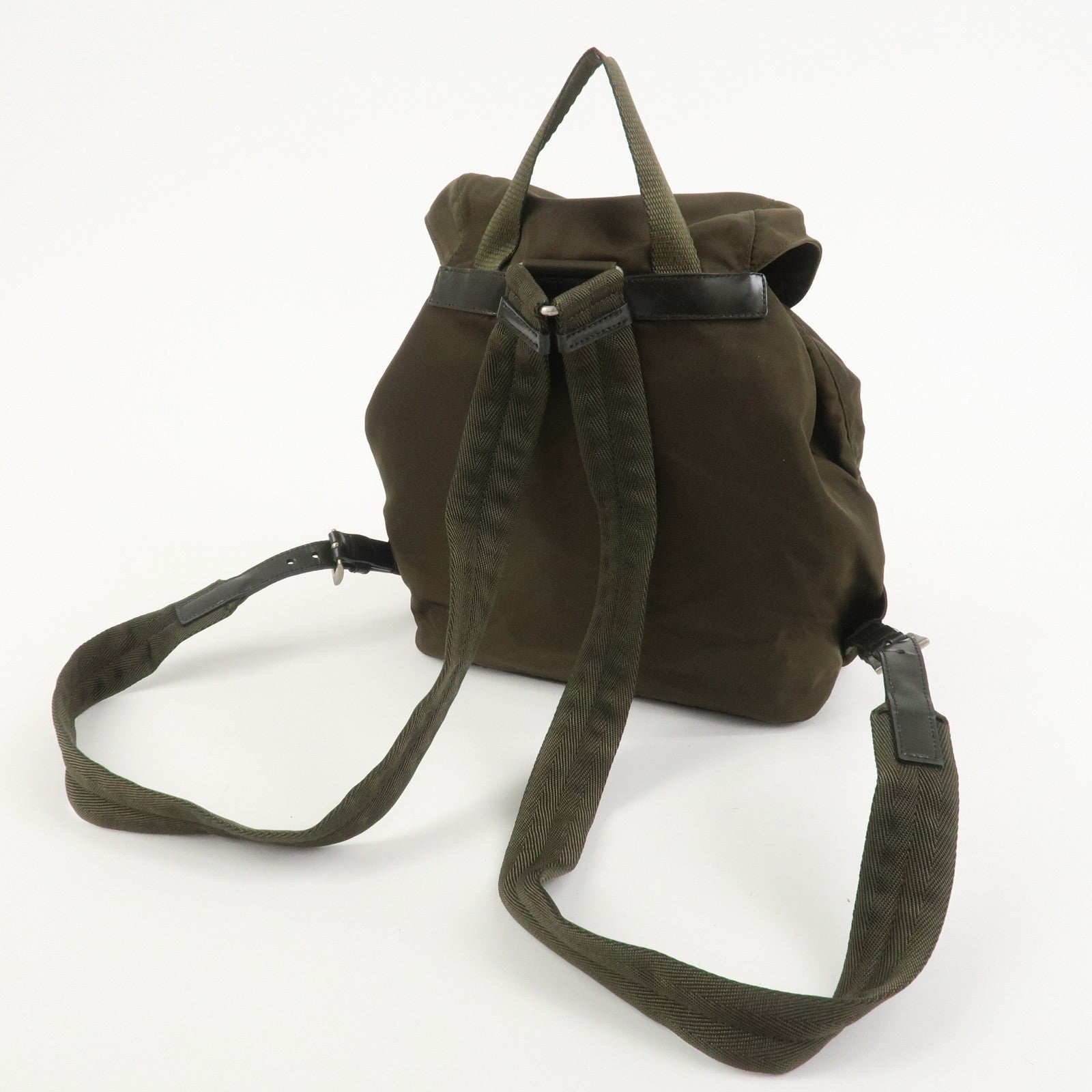 Prada Backpack - Khaki, Nylon and Leather