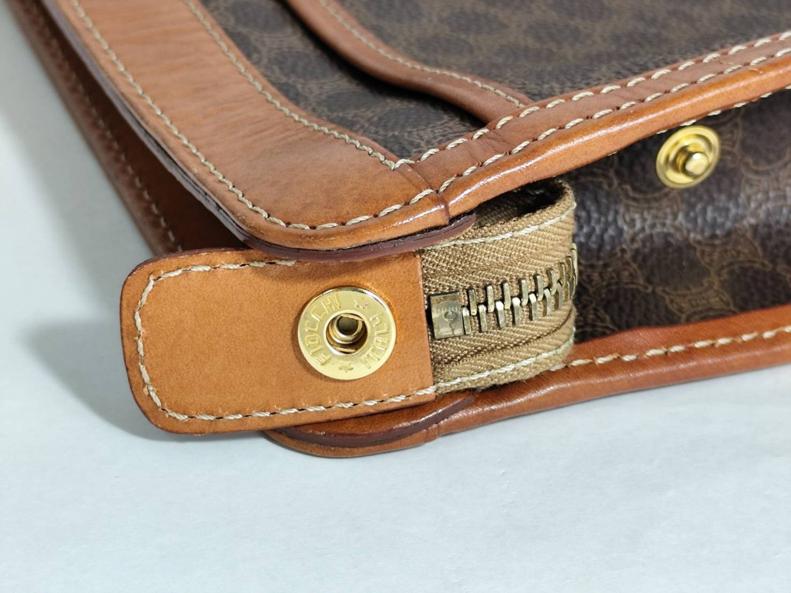 Celine Macadam Clutch Bag - Brown, Leather PVC