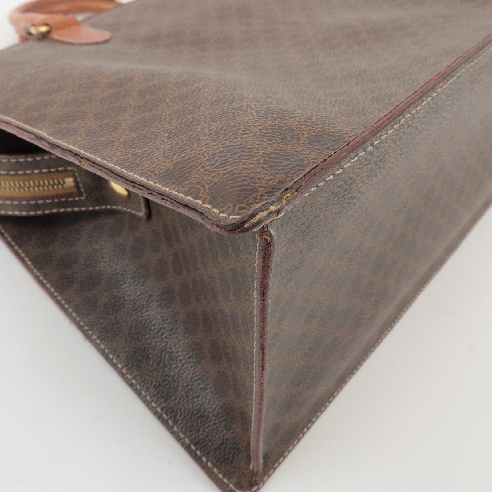 Celine Tote Bag Handbag - Brown, PVC Coated Canvas and Leather