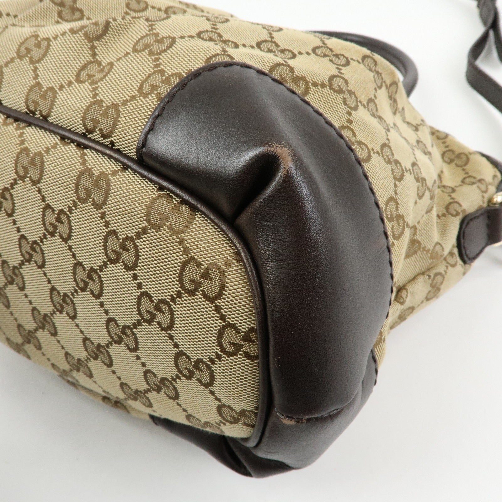 Gucci 247902 2Way Bag - Brown, Canvas and Leather