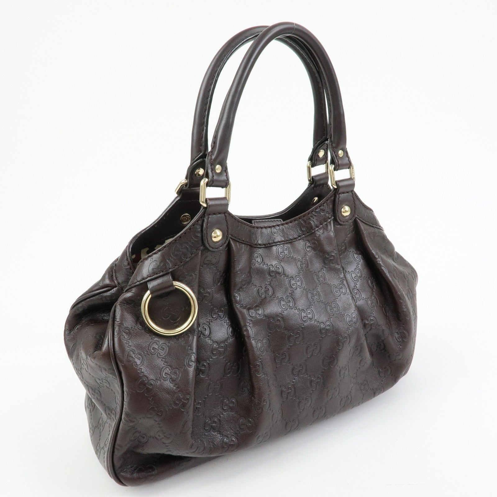 Gucci Sukey Tote Bag - Dark Brown, Guccissima Leather