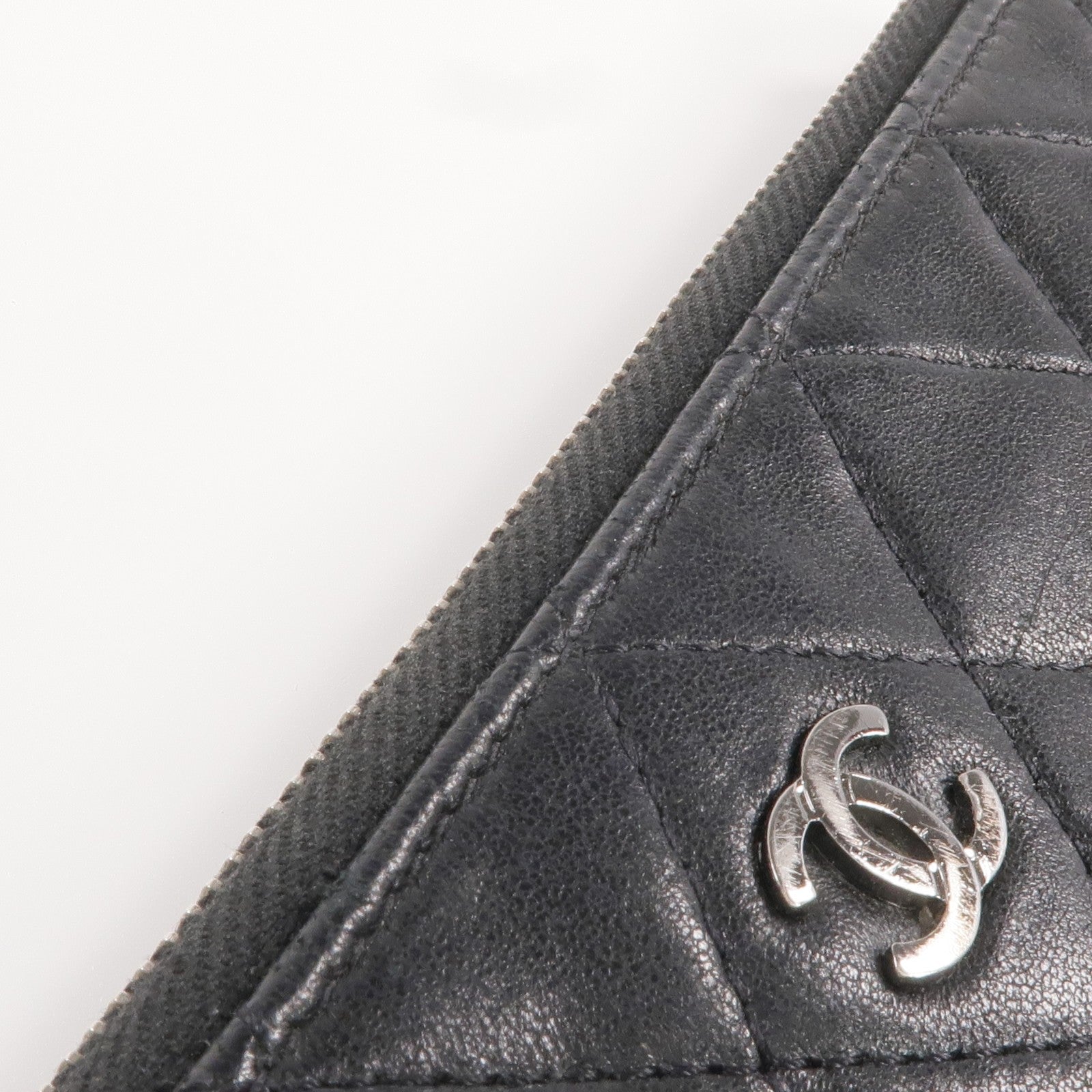 Chanel CC SHW Long Wallet - Black, Lambskin Leather