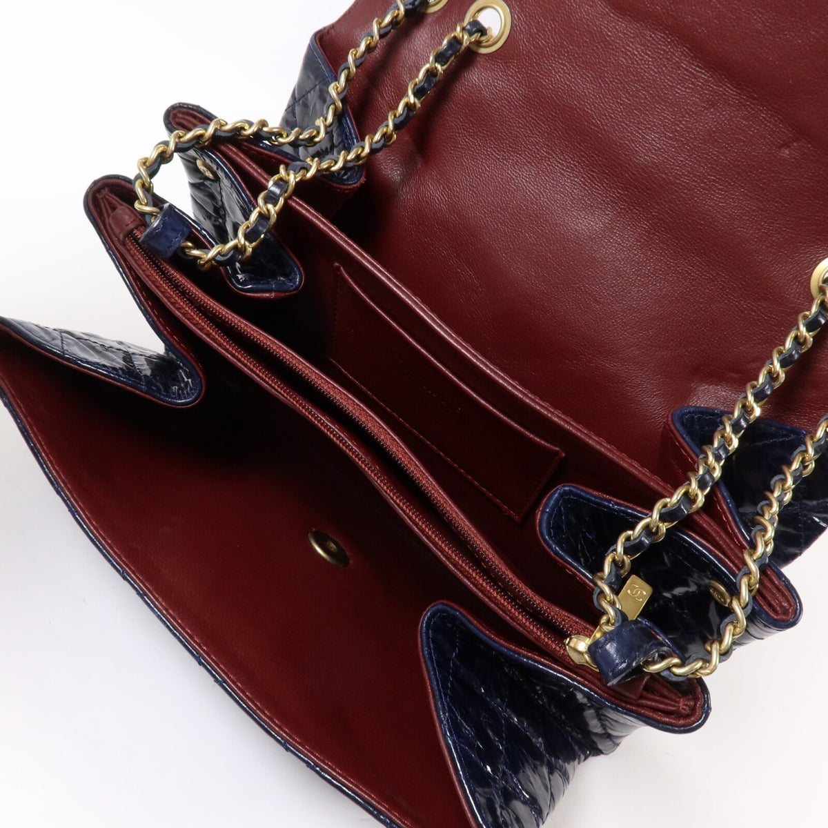 Chanel CC Chain Shoulder Bag - Blue, Calfskin Leather- מגיע עם כרטיס ושקית אבק