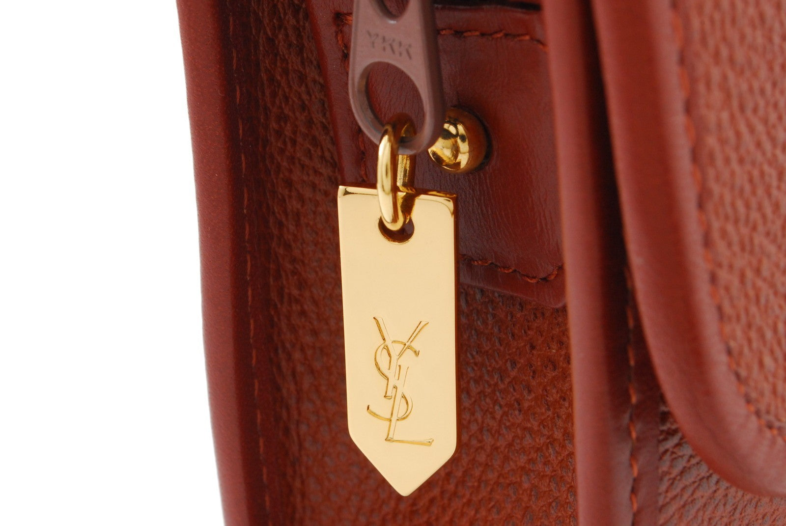 Saint Laurent Yves Clutch - Brown, Leather 