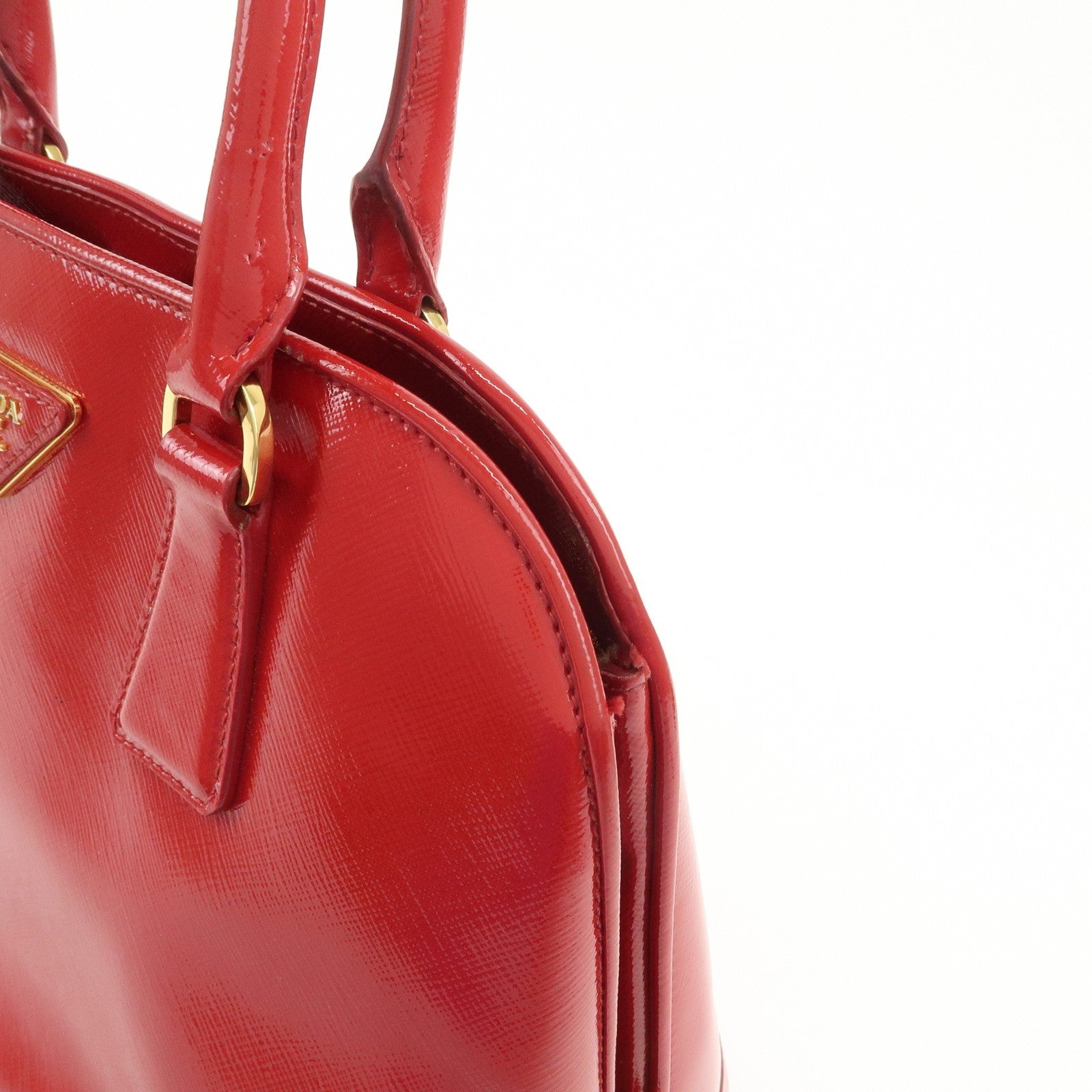 Prada BN2567 Hand Bag - Red, Patent Leather 