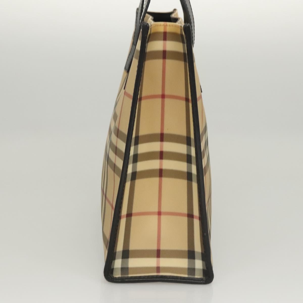 Burberry Nova Check Hand Bag - Beige/Silver/Black, PVC