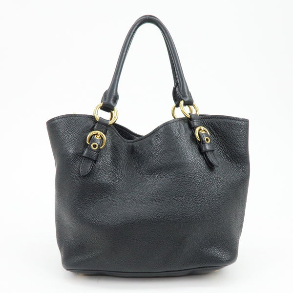 Miu Miu Vittello Phoenix 2Way Hand Shoulder Bag - Black, Leather