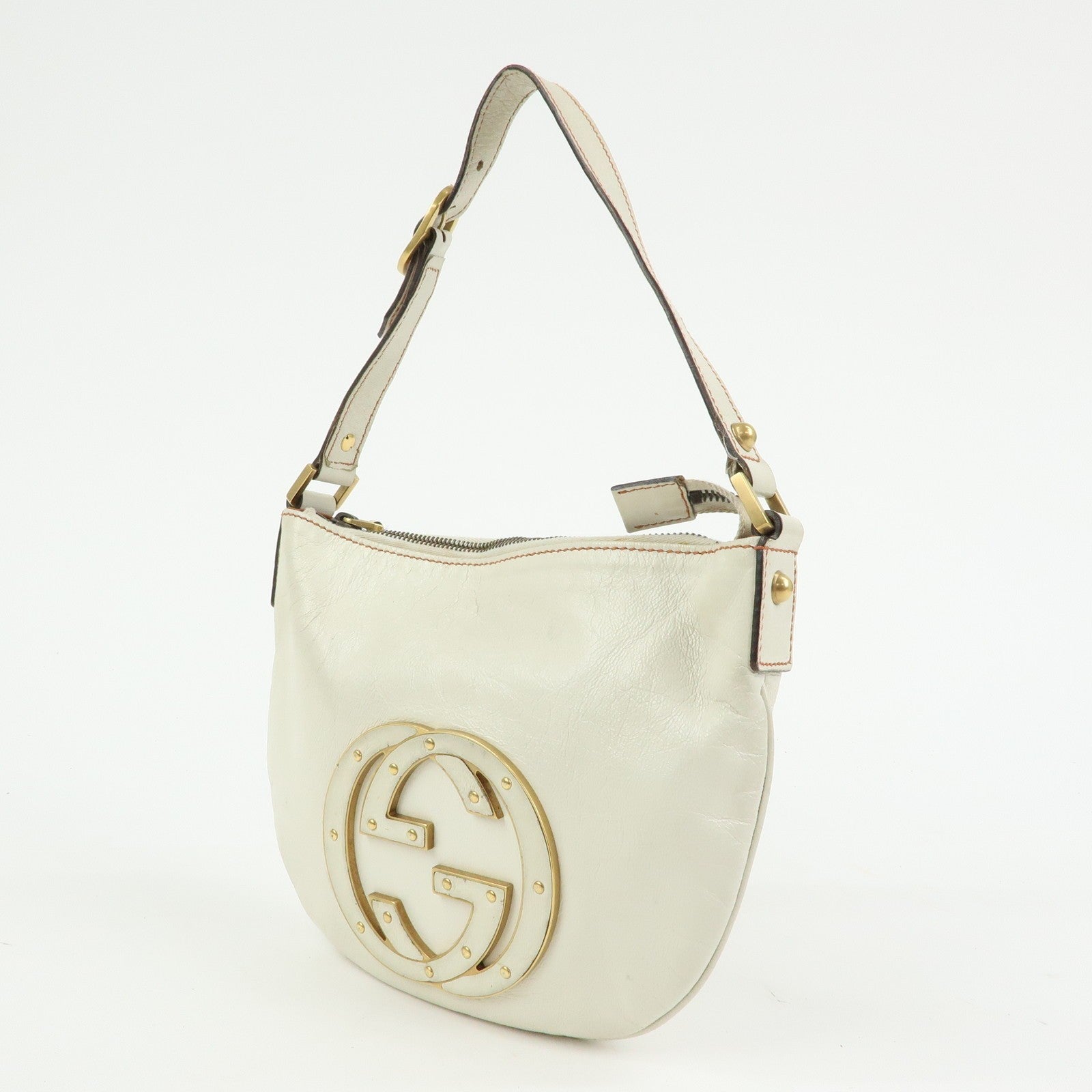 Gucci Hand Bag - Ivory, Leather 