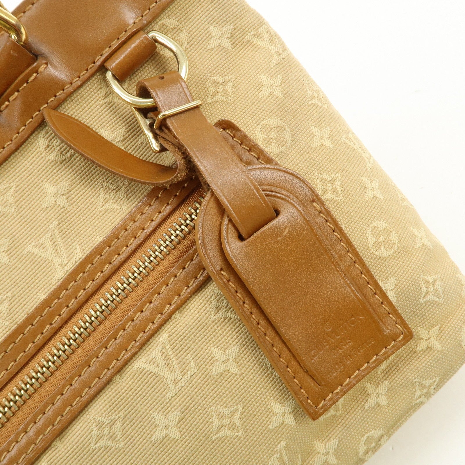 Louis Vuitton Monogram Mini Lucille PM Hand Bag - Beige, Monogram Mini Canvas
