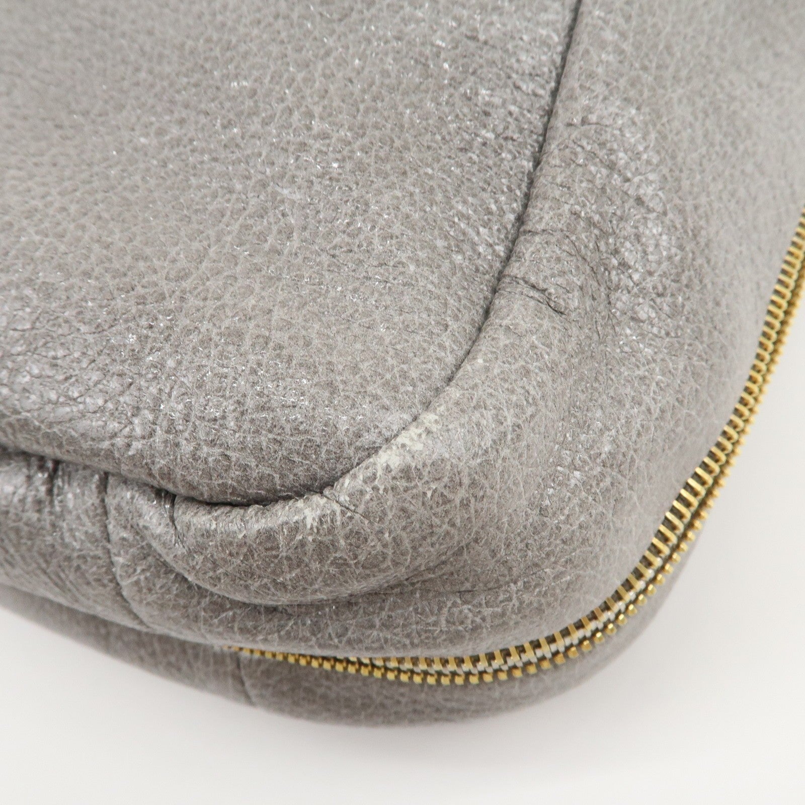 Prada Hand Bag - Gray, Leather
