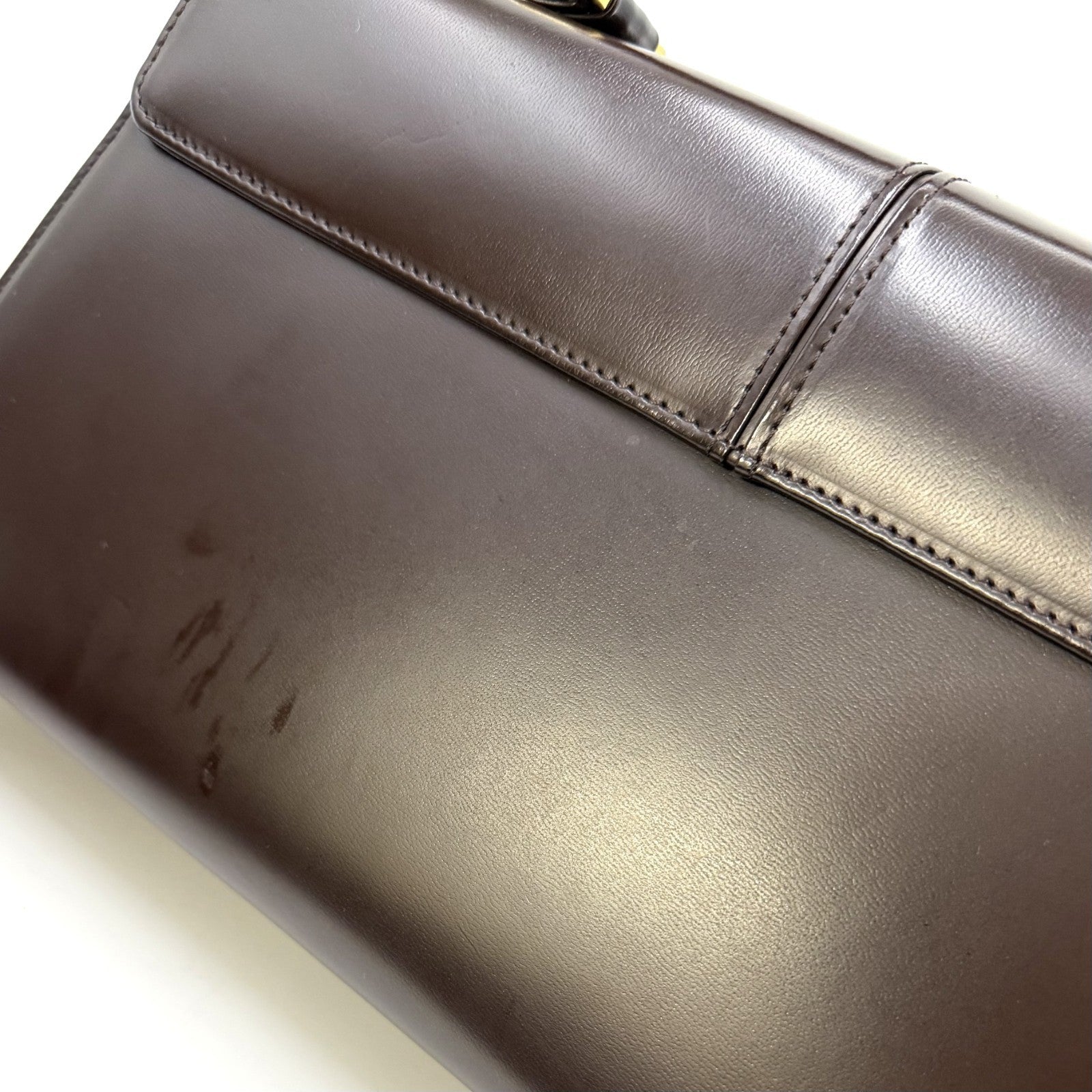 Saint Laurent Yves Vintage Tote Hand Bag - Brown, Leather 