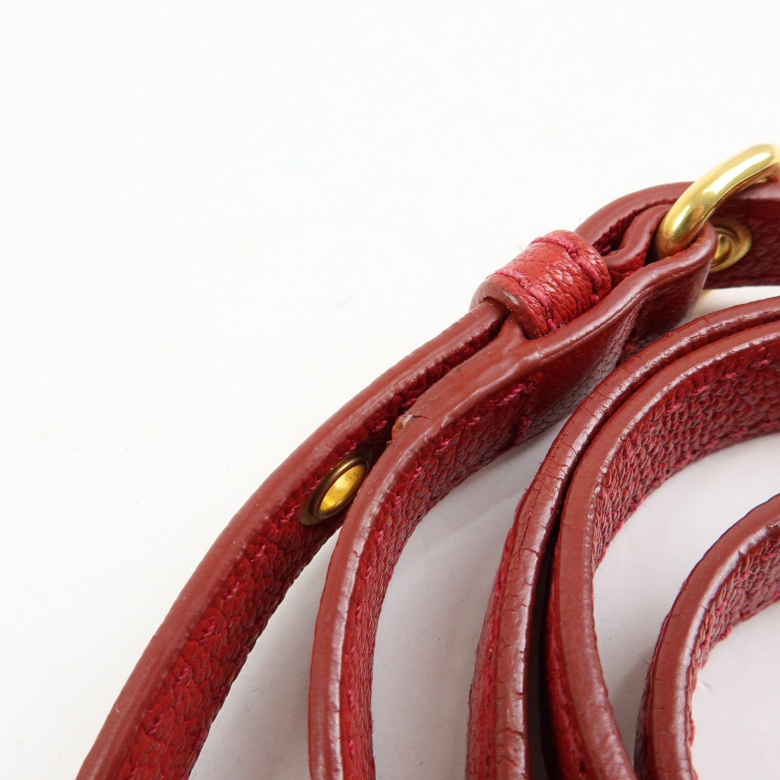 Miu Miu Madras 2Way Handbag - Red, Leather 