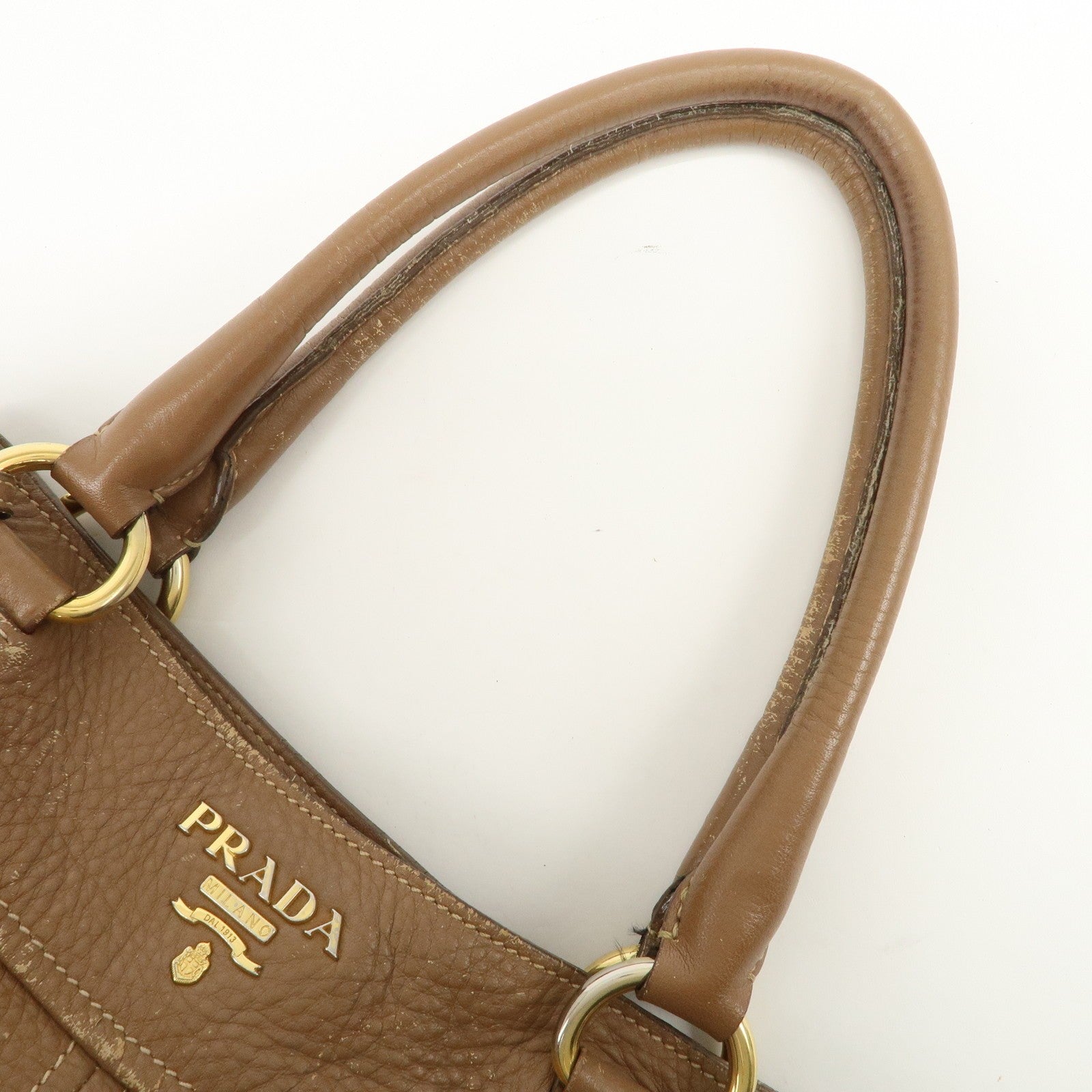 Prada 2Way Bag Hand Bag - Brown, Calf Leather