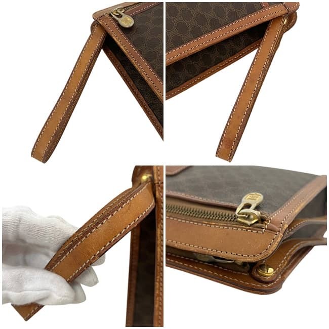 Celine Macadam Clutch - Brown, Leather