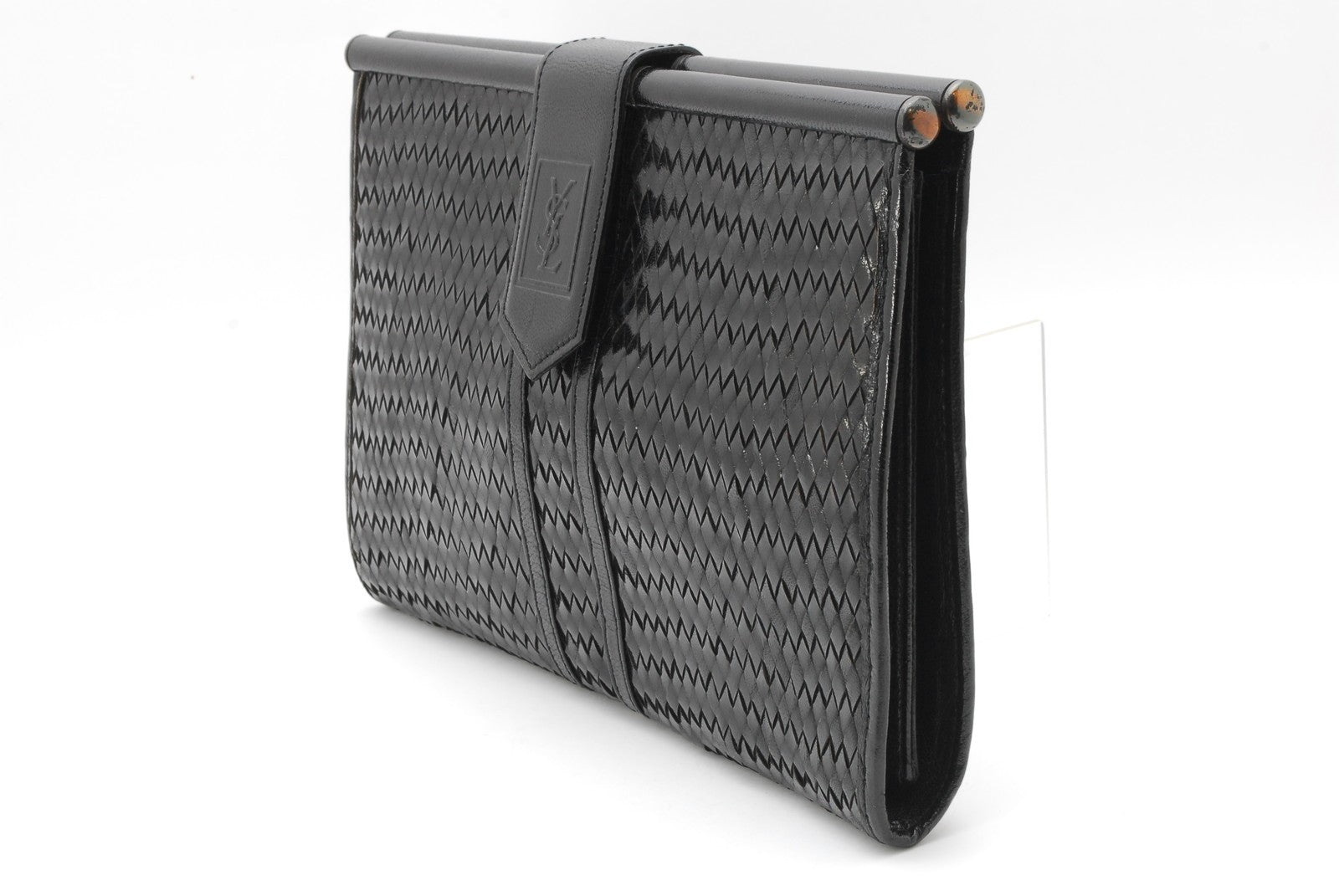 Saint Laurent Yves Clutch Bag - Black, Leather 