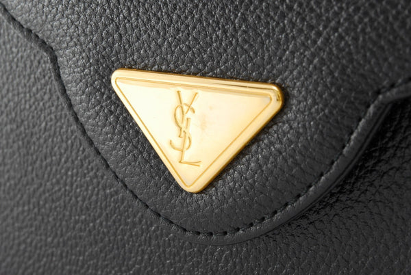 Saint Laurent Yves Vintage Clutch - Black, Leather 