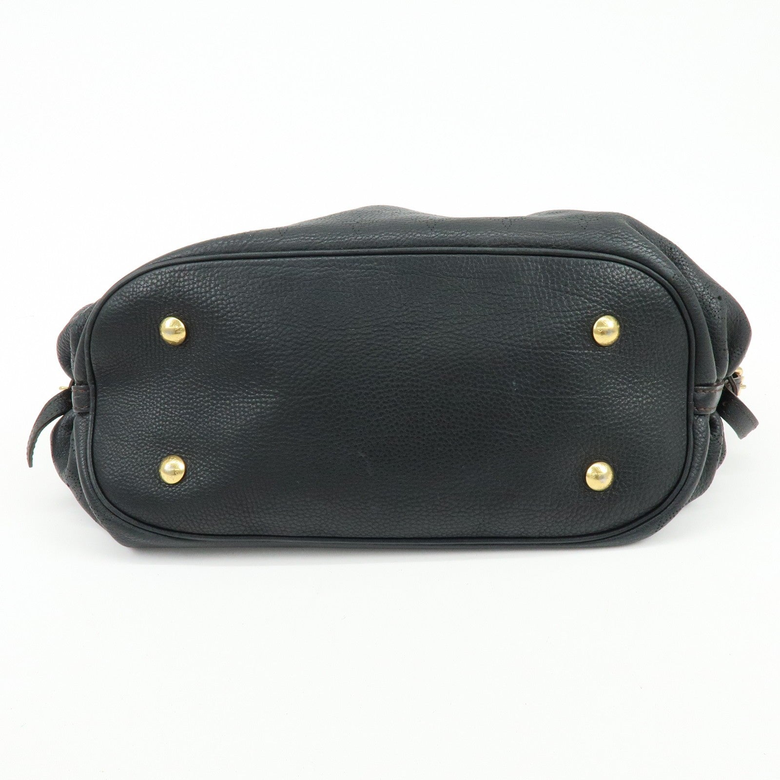 Louis Vuitton Monogram Leather Mahina L Shoulder Bag Noir