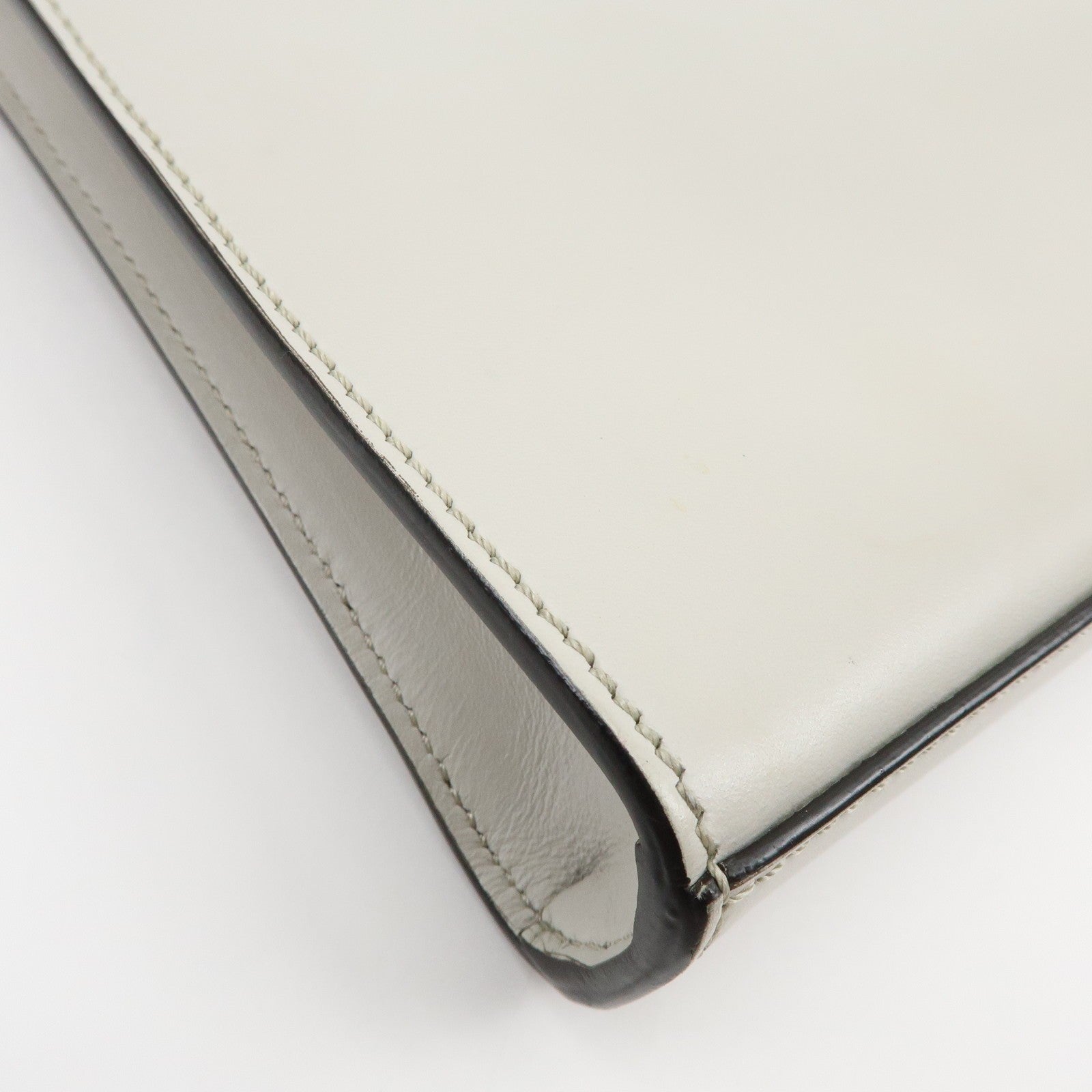 Fendi Logo Shoulder Bag - Light Grey, Leather