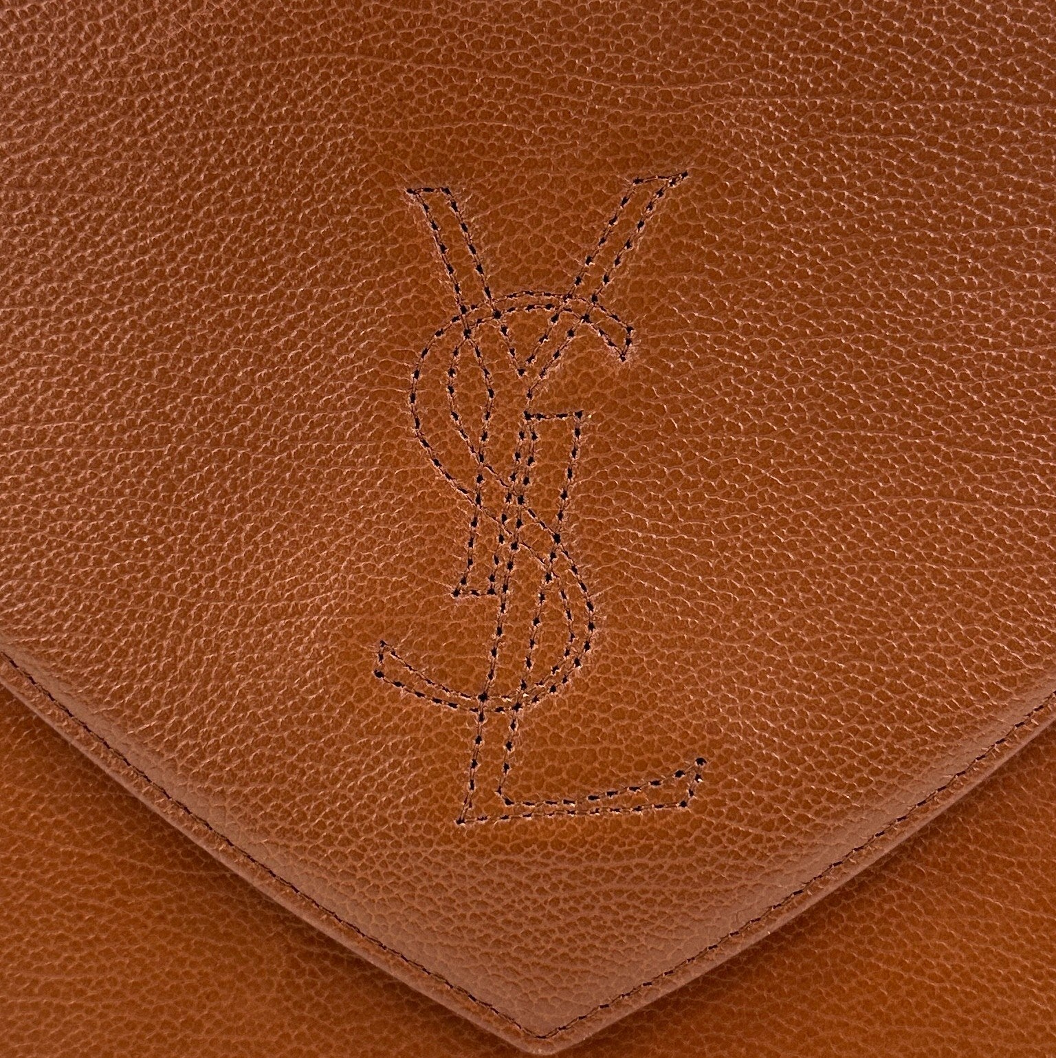 Saint Laurent Stitch Cassandra Handbag - Brown, Leather