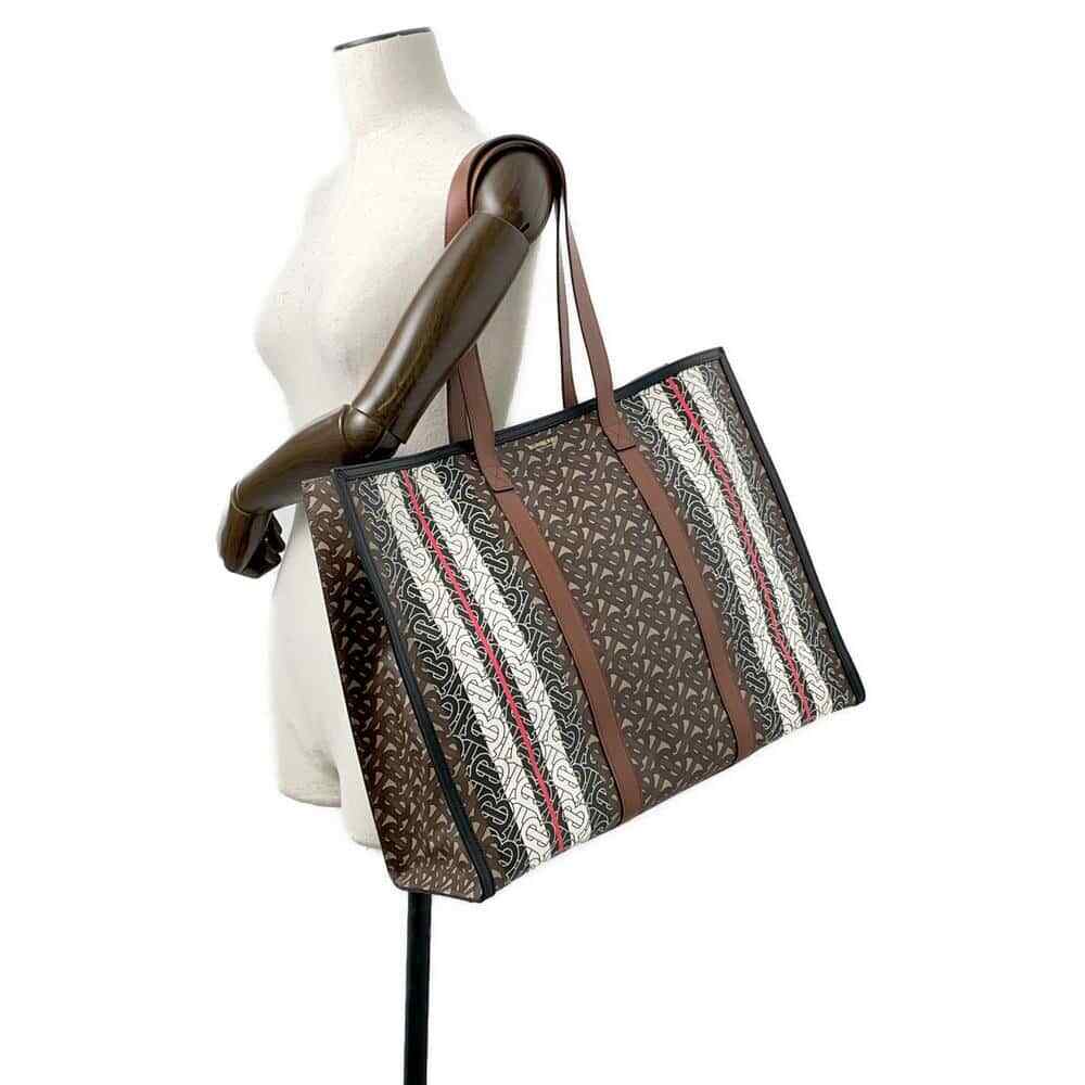 Burberry TBMonogram Tote Bag - Brown/Multicolor, PVC Coated Canvas