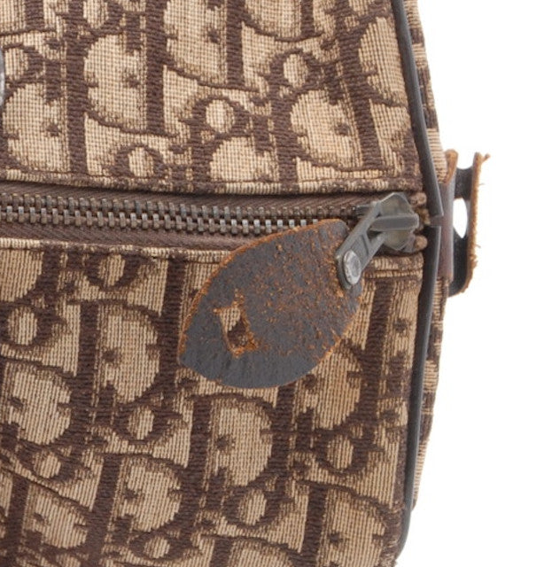 Christian Dior Trotter Boston Bag - Brown, Canvas Leather