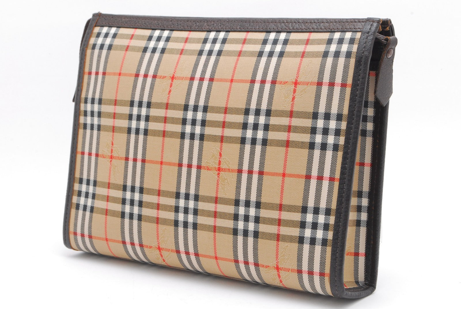 Burberry Nova Check Clutch - Beige, Canvas