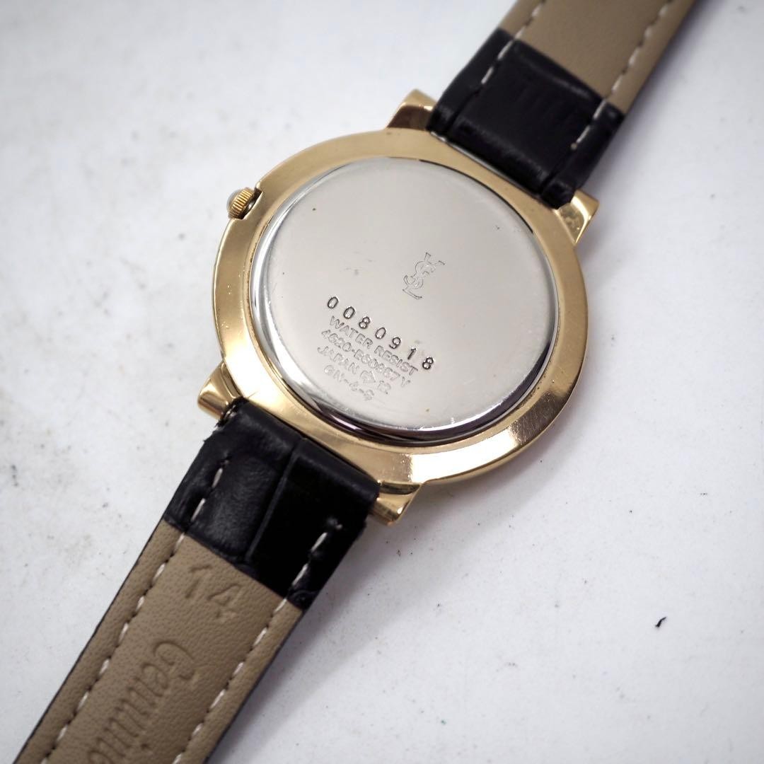 Yves Saint Laurent Quartz Wristwatch - Black, Leather