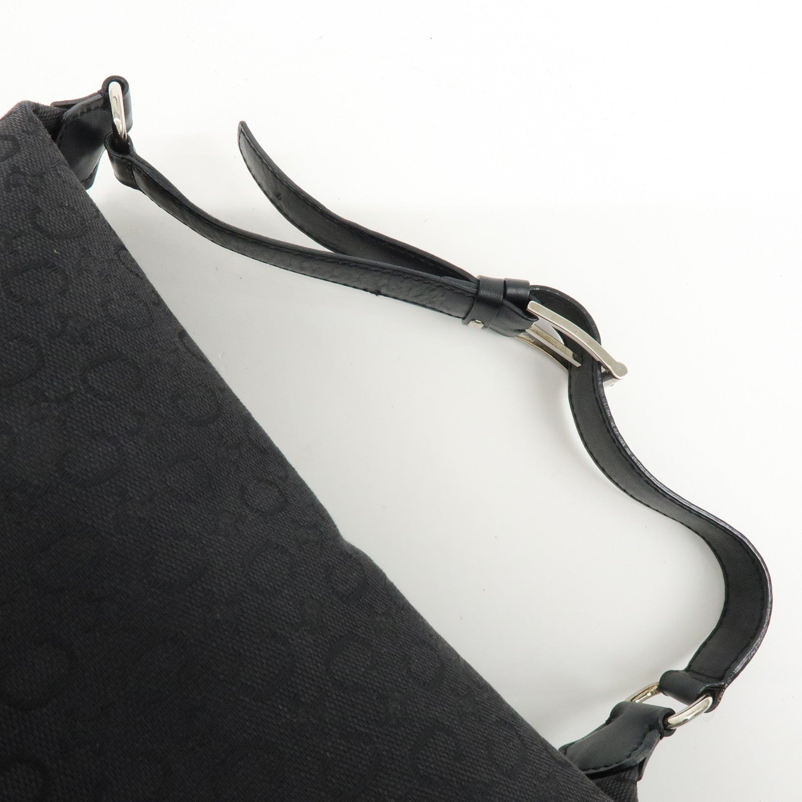 Celine C Macadam Hand Bag - Black, Canvas, Leather