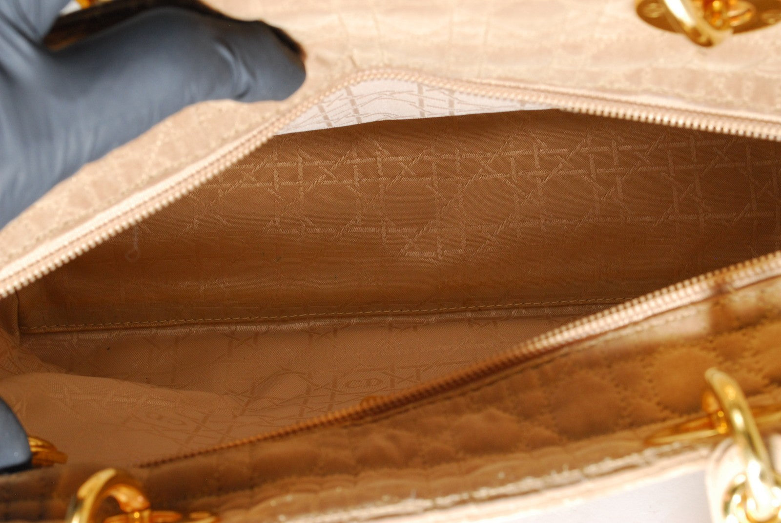 Dior Lady Dior Handbag - Beige, Nylon