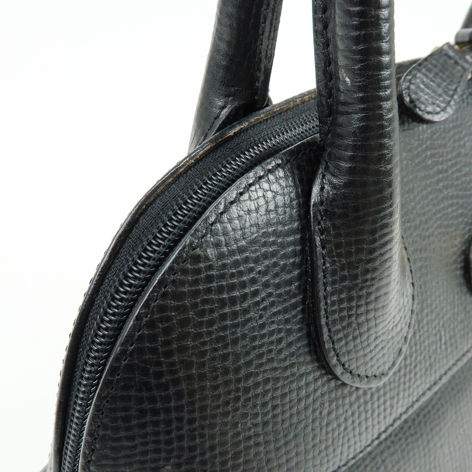 Burberry Hand Bag Boston Bag - Black, Emboss Leather