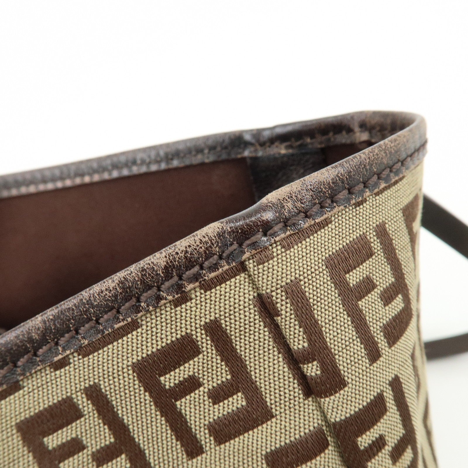 Fendi Zucchino Tote Bag - Brown, Canvas Leather