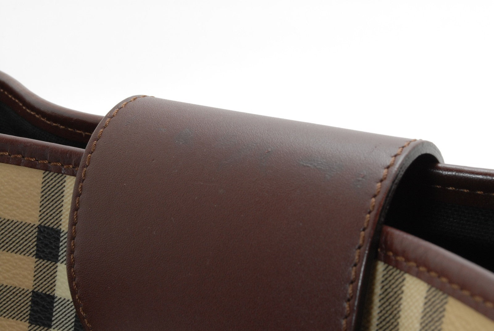 Burberry Nova Check Shadow Hand Tote Bag - Brown, Leather