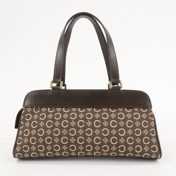 Celine C Macadam Hand Bag - Brown, Canvas and Leather